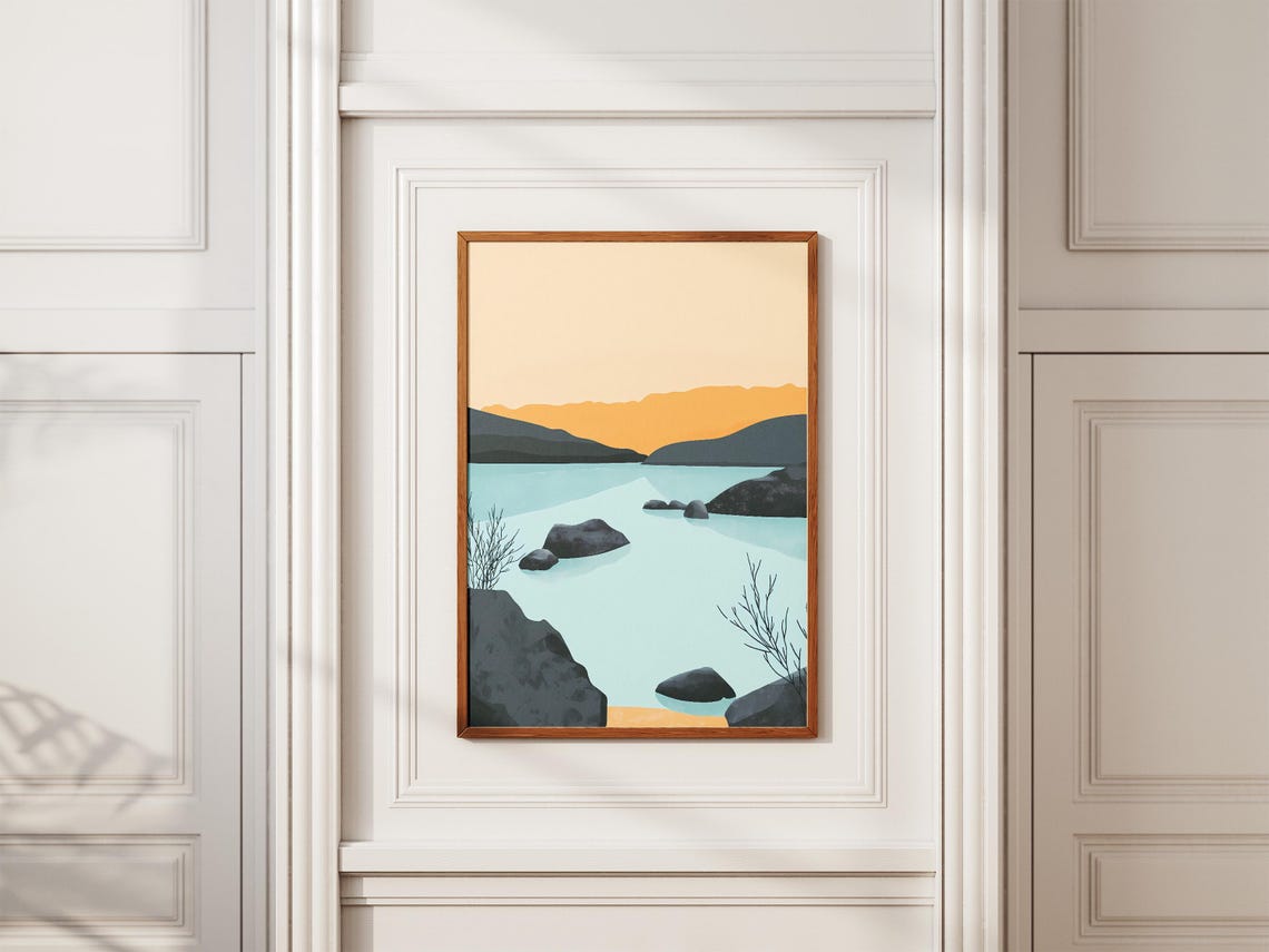 Iceland Blue Lagoon Minimalist Volcanic Landscape Poster Serene - Image 2