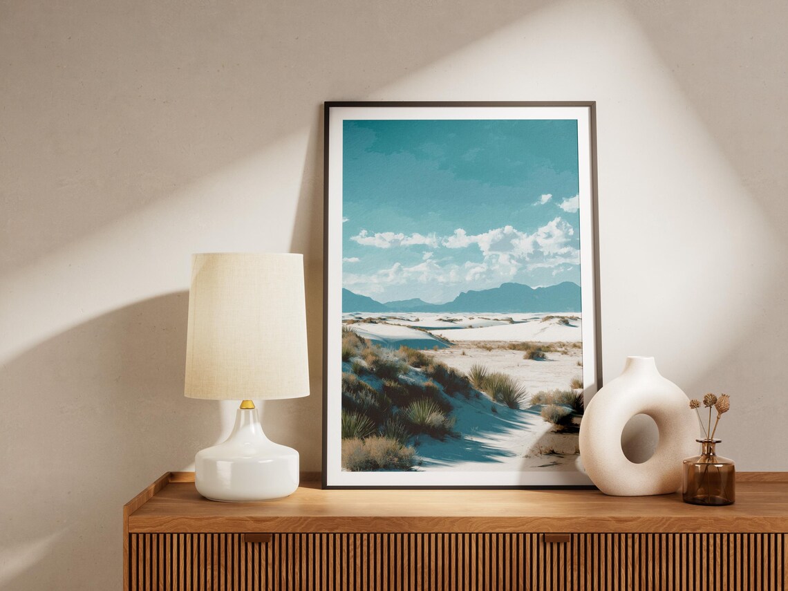 White Sands National Park New Mexico Desert Dunes Travel Poster - Image 4