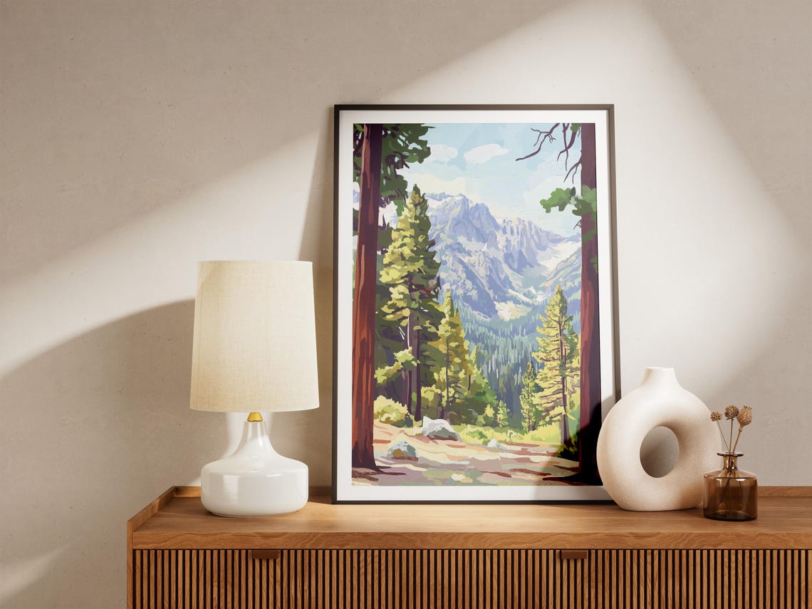 Sequoia National Park Giant Trees Mountain View Travel Poster - Image 4