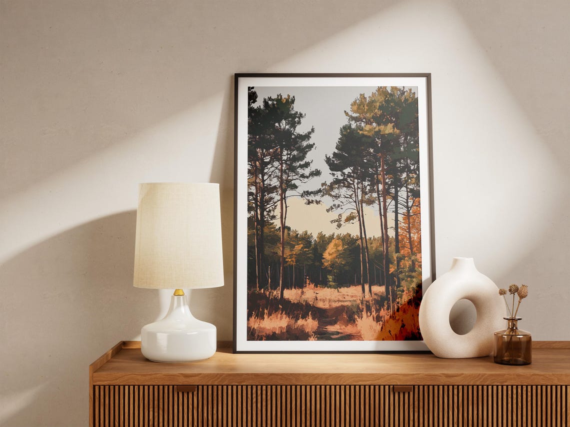 New Jersey Pine Barrens Travel Poster, Tree Landscape - Image 4