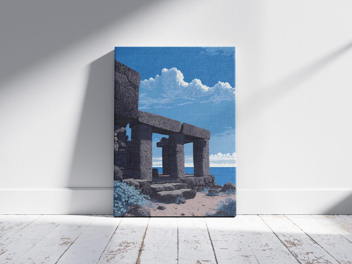Hawaiian Heiau Ancient Stone Temple Ruins By The Ocean Poster - Image 2