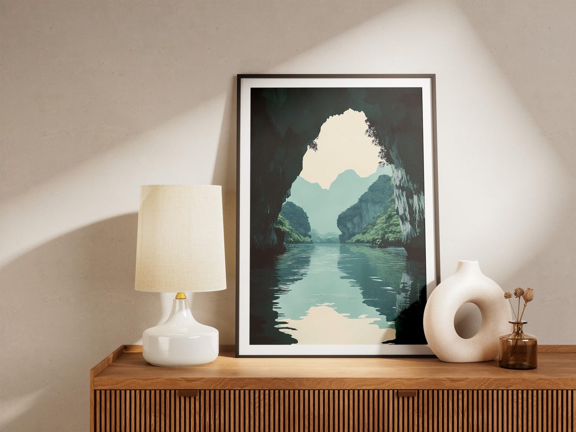 Phong Nha Ke Bang Vietnam Cave Arch River Karst Landscape Poster - Image 5