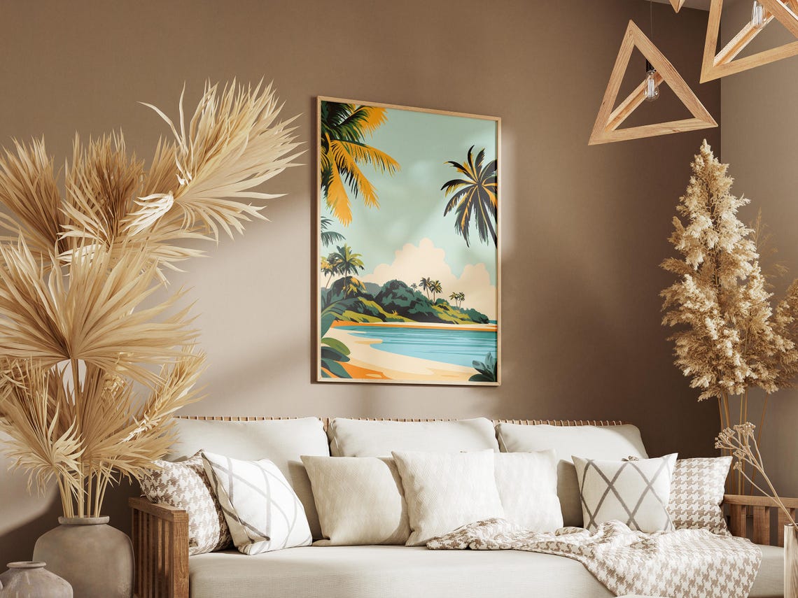Aitutaki Island Cook Islands Palm Beach Lagoon Paradise Poster - Image 3