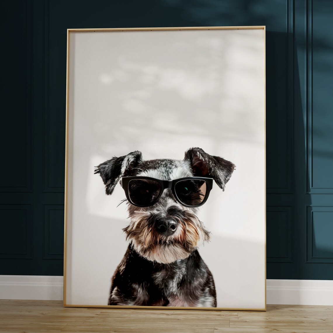 Schnauzer in Sunglasses Funny Dog Poster - Image 2