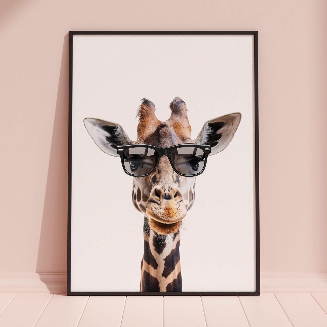 Giraffe in Sunglasses Funny Animal Art Print - Image 3