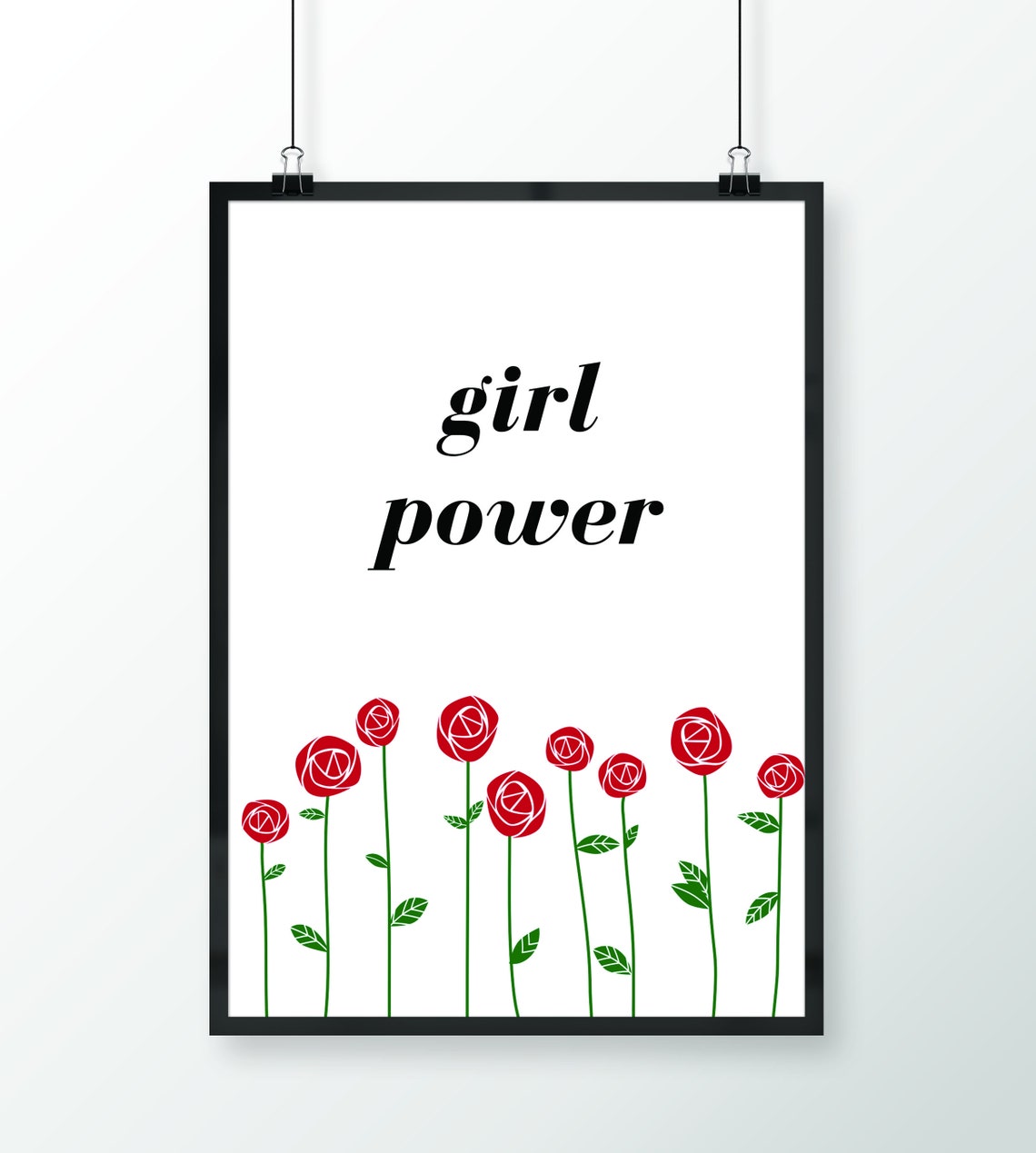 Feminist Art Girl Power Print Feminist Poster Dorm Room Decor Anti Trump Gift Empowered Women Empower Black Women Print Feminist Gift