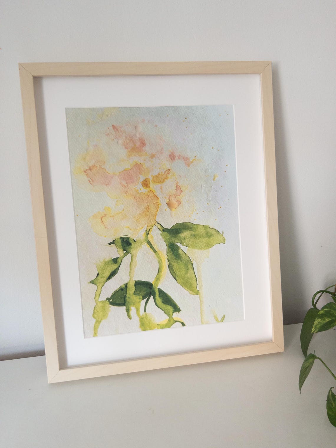 Rose Botanical Collage Print Handmade Wall Art A3