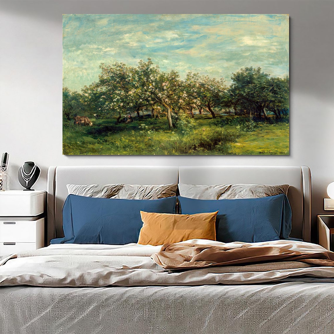 Daubigny Apple Blossoms 1873 Orchard Bloom French Impressionist Poster - Image 3