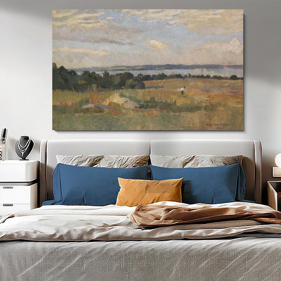 Christian Adam Landenberger Autumn Mood At The Untersee Scenic Wall Art Lakeside Scene Print Autumn Landscape Art For Living Room - Image 3