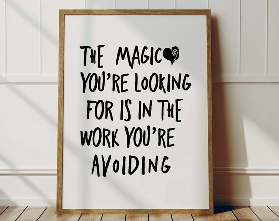 Motivational Quote Print, Minimalist Trendy Decor