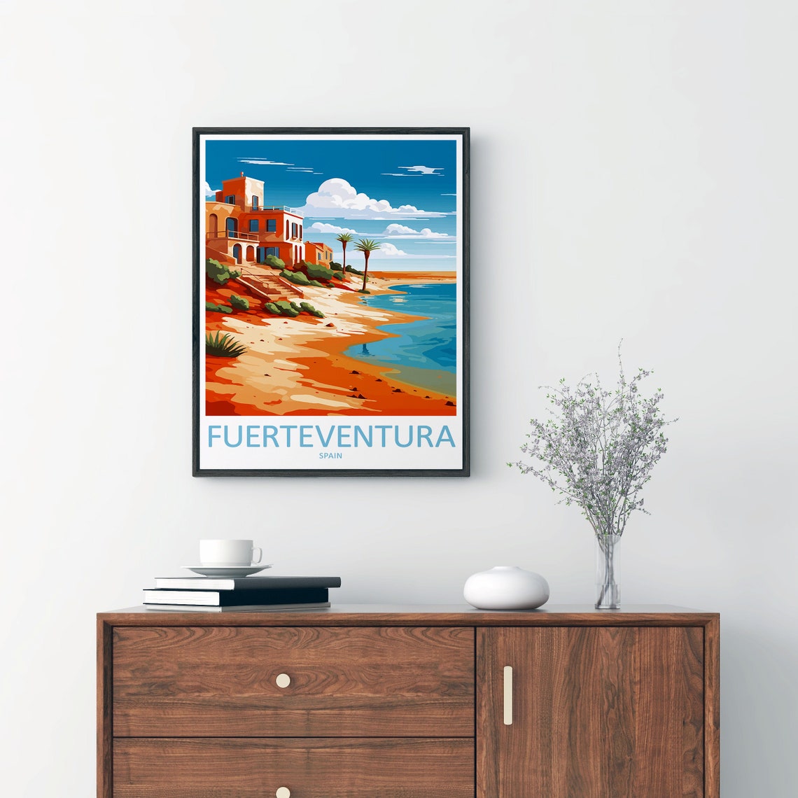 Fuerteventura Travel Print Wall Decor Wall Art Fuerteventura Wall Hanging Home Dcor Fuerteventura Gift Art Lovers Spain Art Home Decoration - Image 2