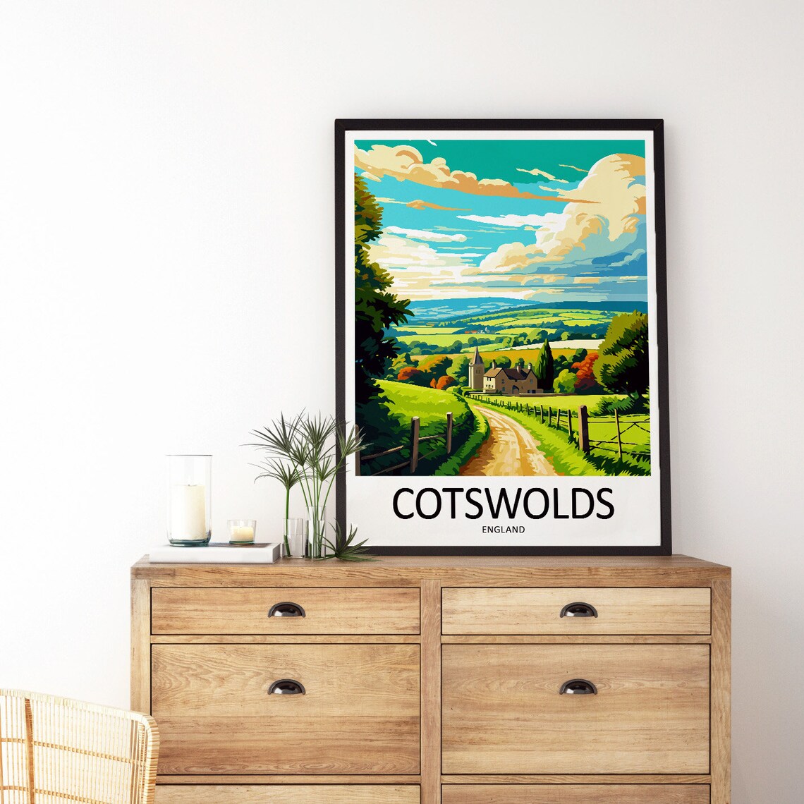 Cotswolds Travel Poster, England Wall Decor - Image 3