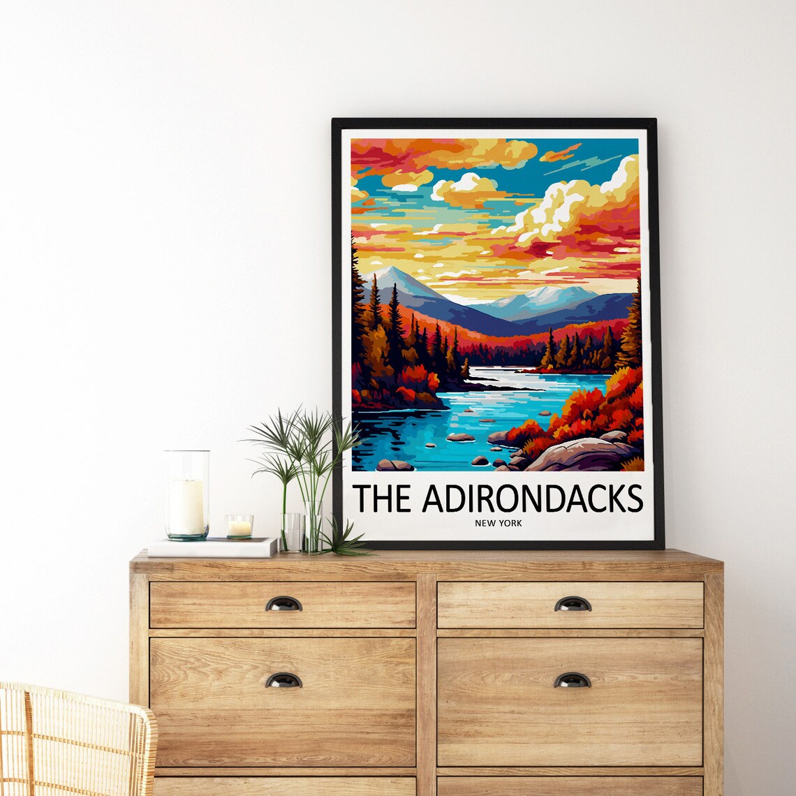 The Adirondacks Travel Poster, New York Gift - Image 3