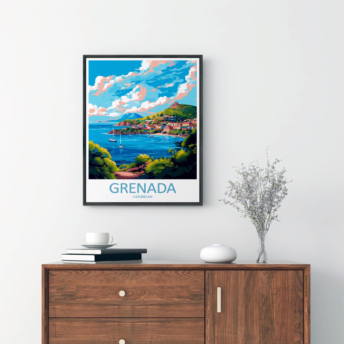 Grenada Travel Poster, Caribbean Home Decor - Image 2