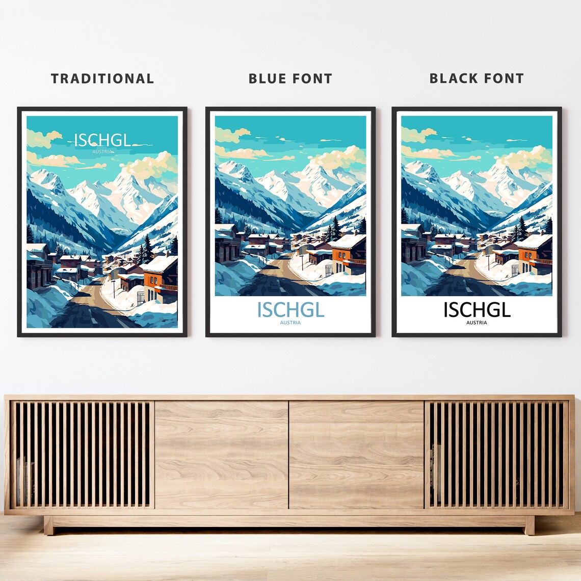 Ischgl Travel Poster, Austria Gift for Art Lovers - Image 2