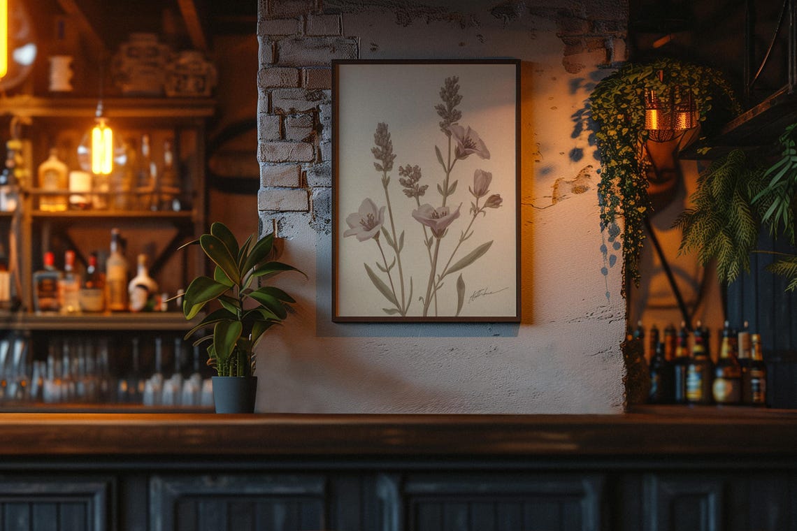 Minimalist Botanical Wall Art Modern Poster Scandinavian Home Decor