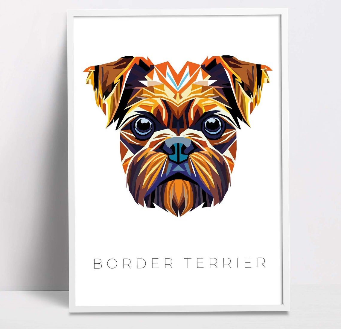 Border Terrier Geometric Pop Art Modern Dog Breed Wall Poster - Image 3