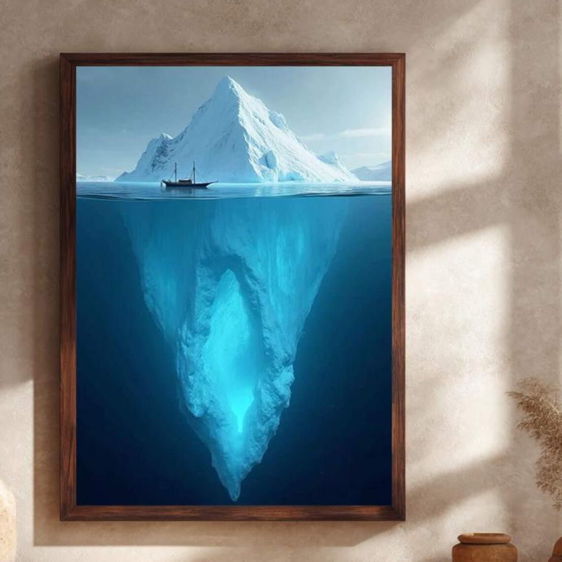 Massive Iceberg Art Print, Arctic Ocean Scene