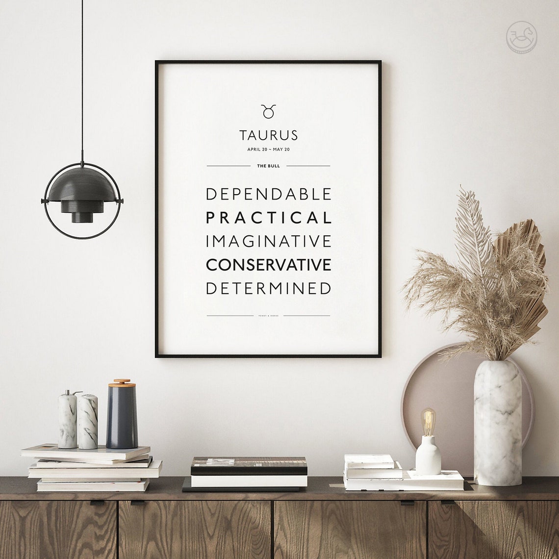 Taurus Zodiac Traits Poster April May Bull Star Sign Home Decor - Image 3