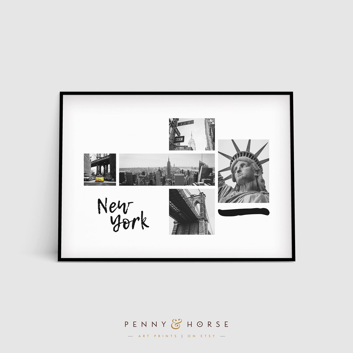 New York City Photo Montage Statue Of Liberty Skyline Poster