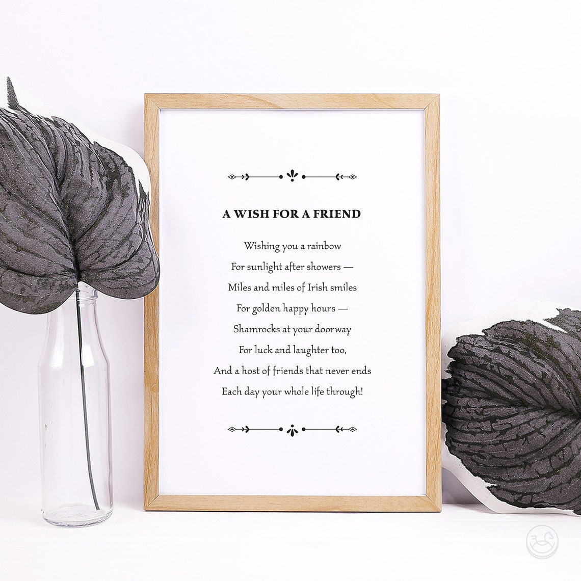 Irish Wish For A Friend Blessing Poem Vintage Typography Poster - Image 4