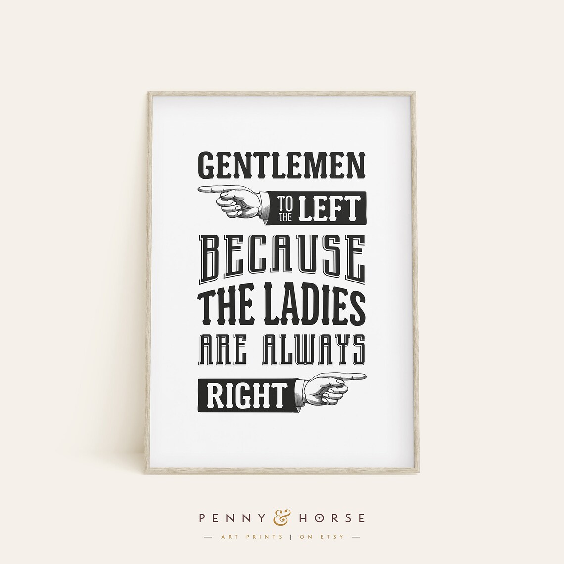 Gentlemen To The Left Ladies Always Right Poster Funny Bathroom Decor - Image 3