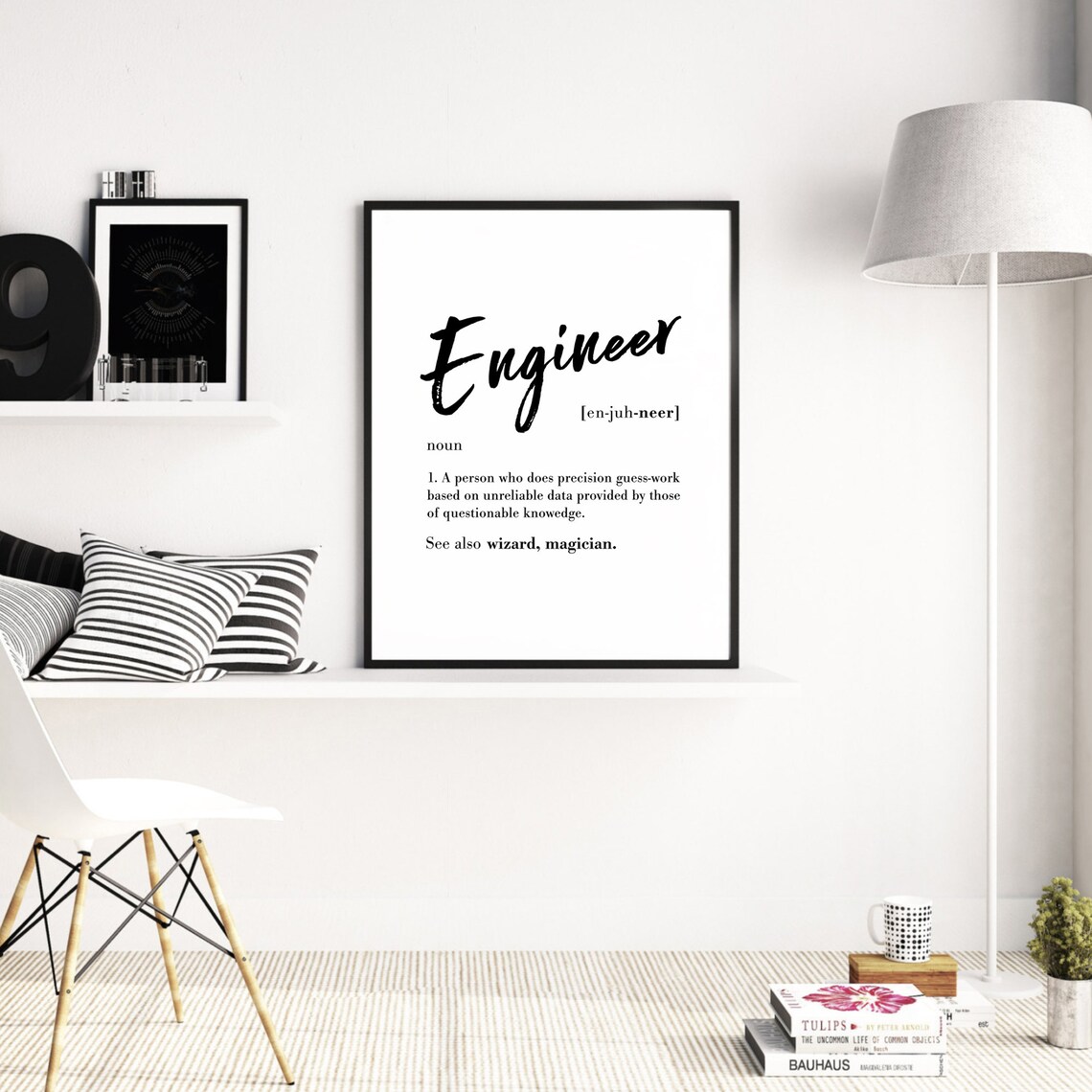 Engineer Definition Funny Typography Art Print - Image 2