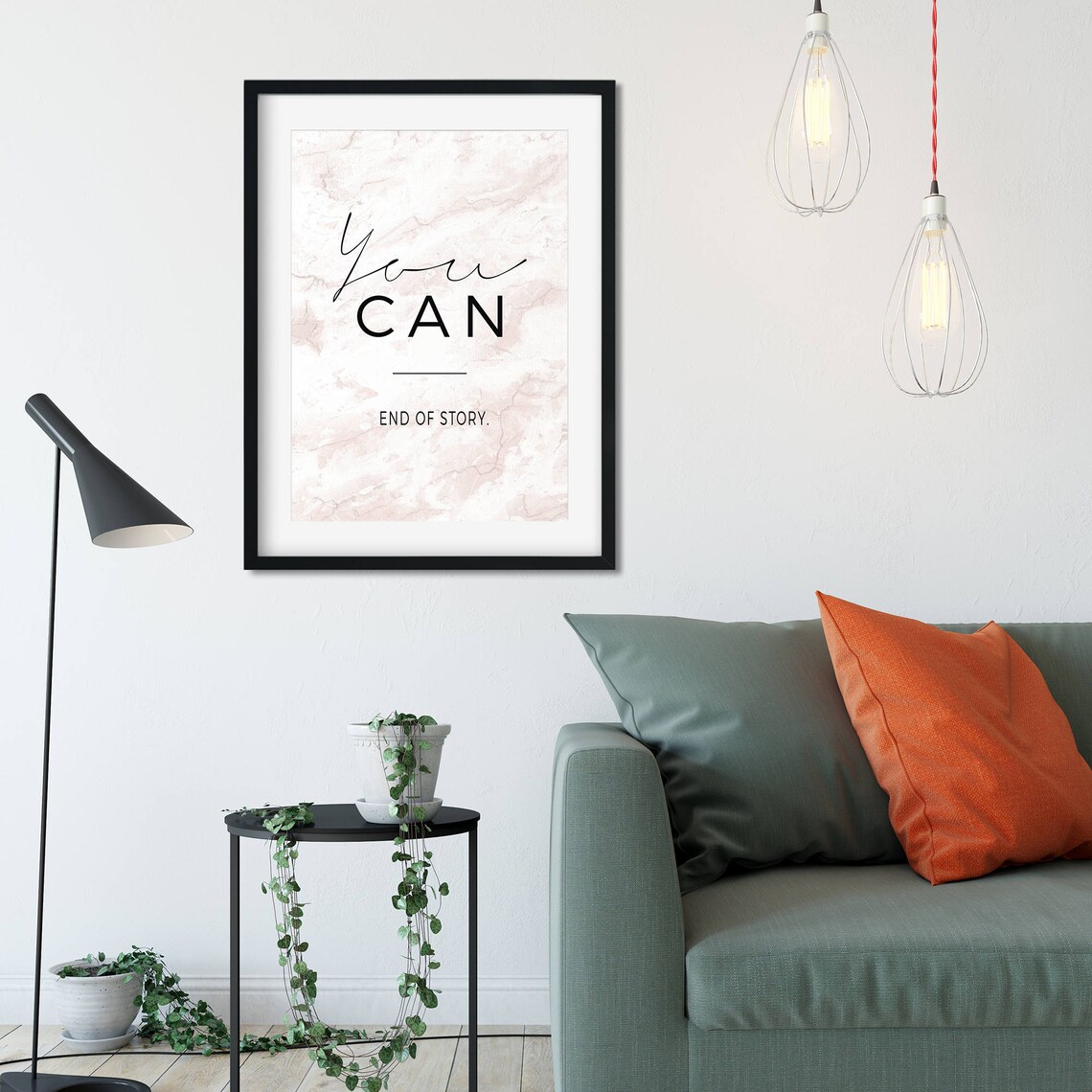You Can Minimalist Motivational Typography Art Print - Image 3