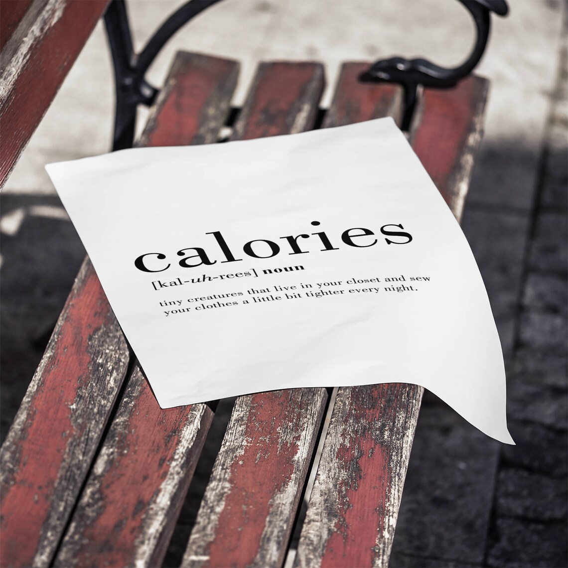 Calories Definition Funny Kitchen Art Print - Image 2