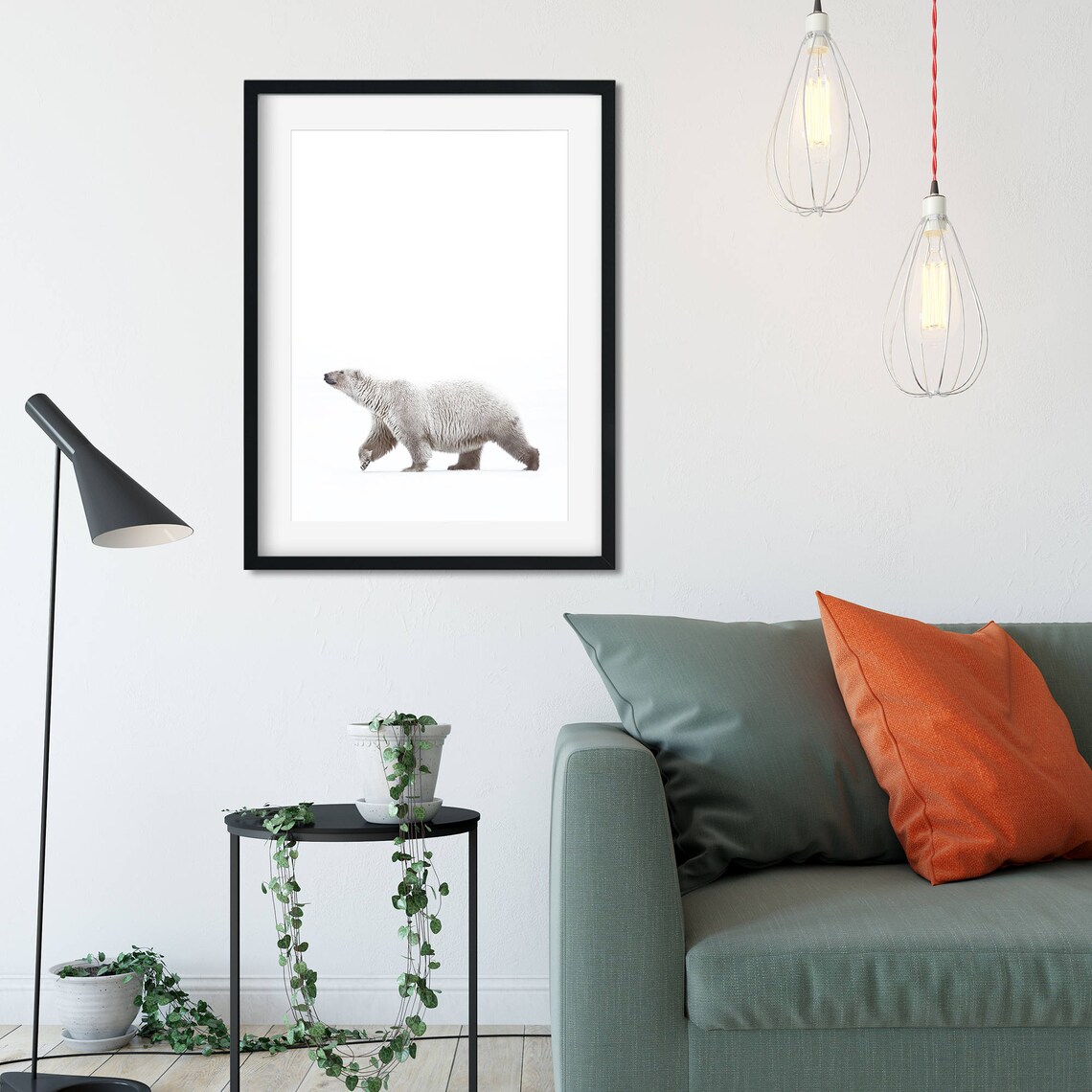 Polar Bear Abstract Minimalist Art Print - Image 3