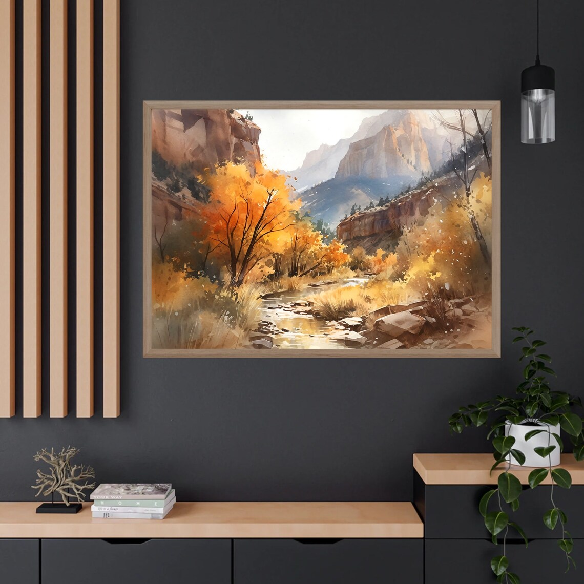 Zion Watercolor National Park Travel Poster - Image 2