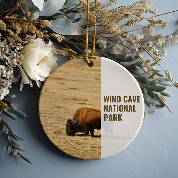 Wind Cave National Park Bison Prairie Wildlife Travel Souvenir Wall Poster