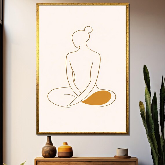 Abstract Minimalist Woman, Modern Line Art Gift