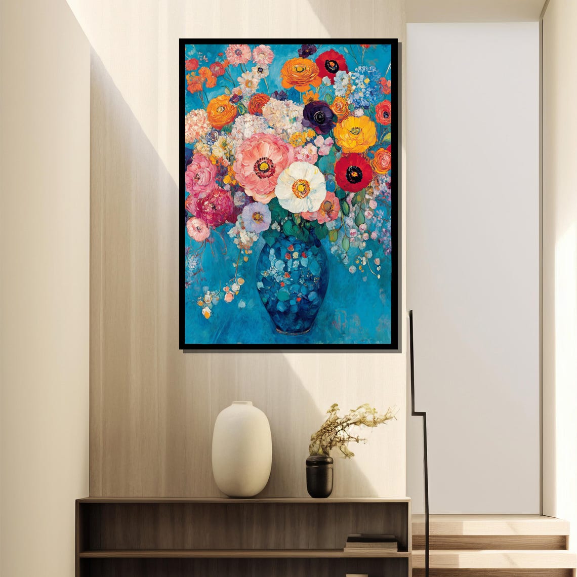 Floral Bouquet, Klimt Style Impressionist Painting - Image 2
