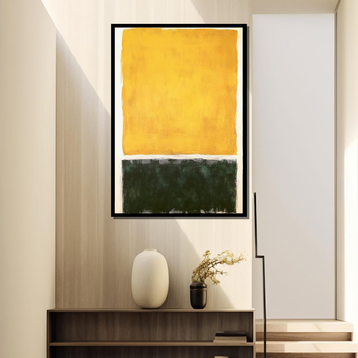 Mark Rothko Abstract Yellow And Green Color Field - Image 2