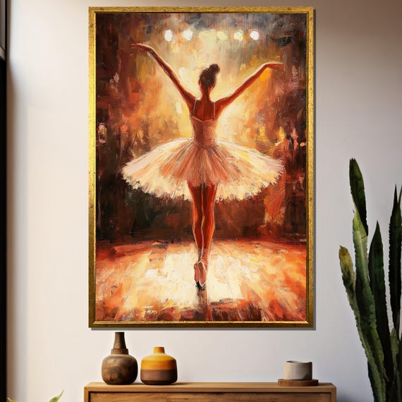 Graceful Ballerina On Stage, Elegant Ballet Dancer