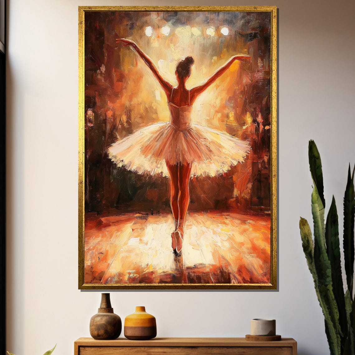 Graceful Ballerina On Stage, Elegant Ballet Dancer
