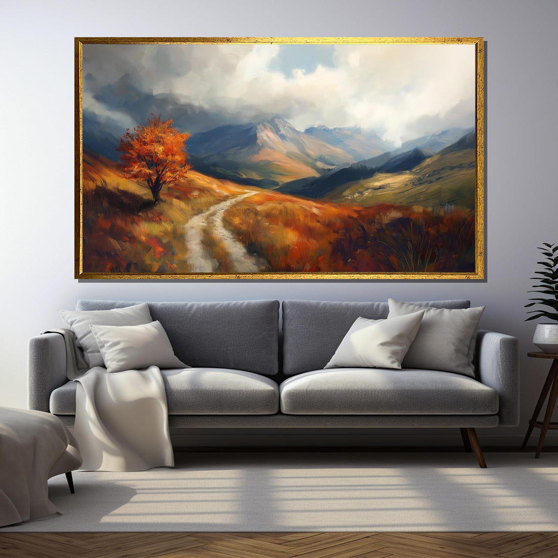 Lvaro Castagnet Autumn Path, Dramatic Mountain Painting