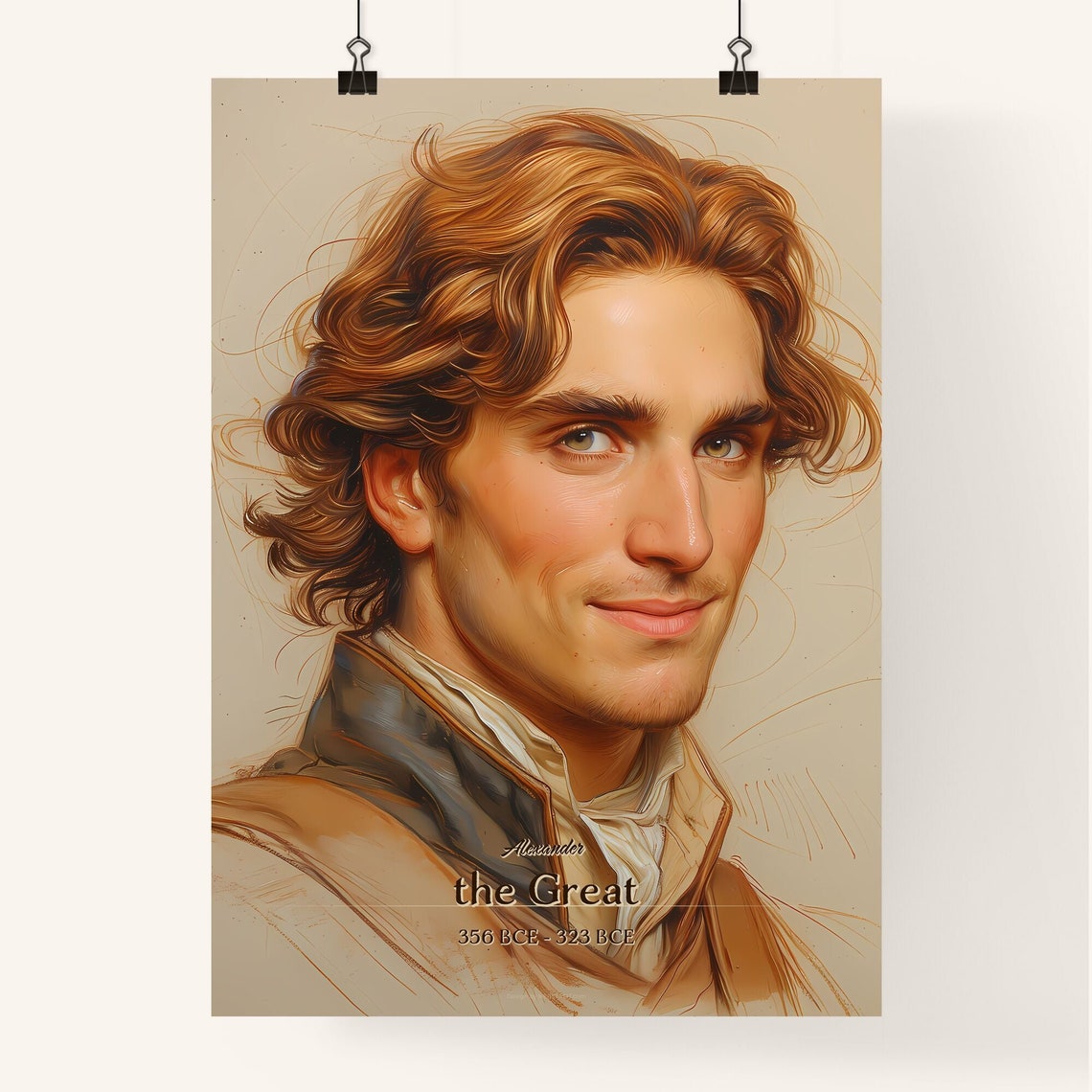 Alexander the Great 356 BCE to 323 BCE King Portrait Art Poster - Image 4