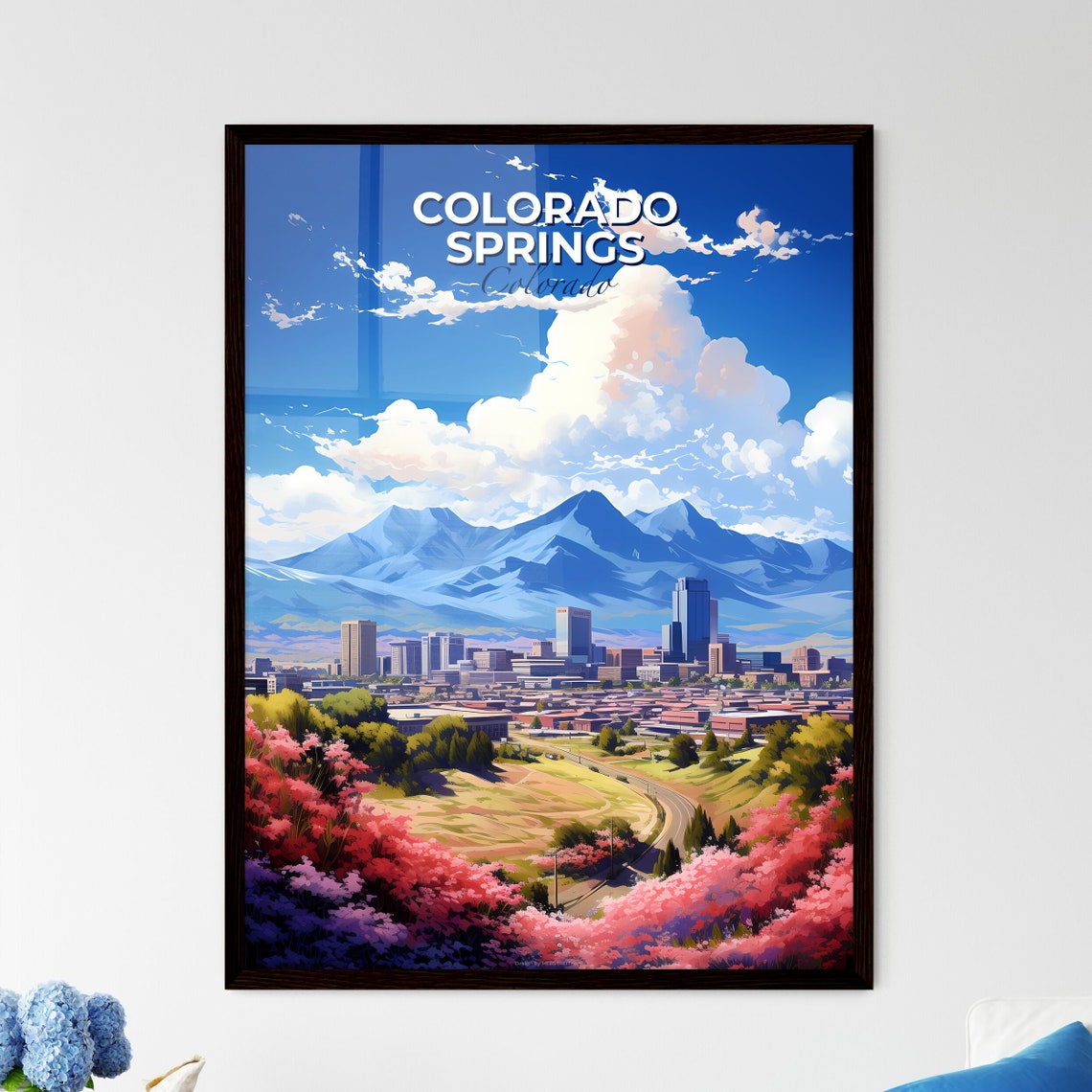 Colorado Springs Colorado Mountain Skyline Alpine View Poster