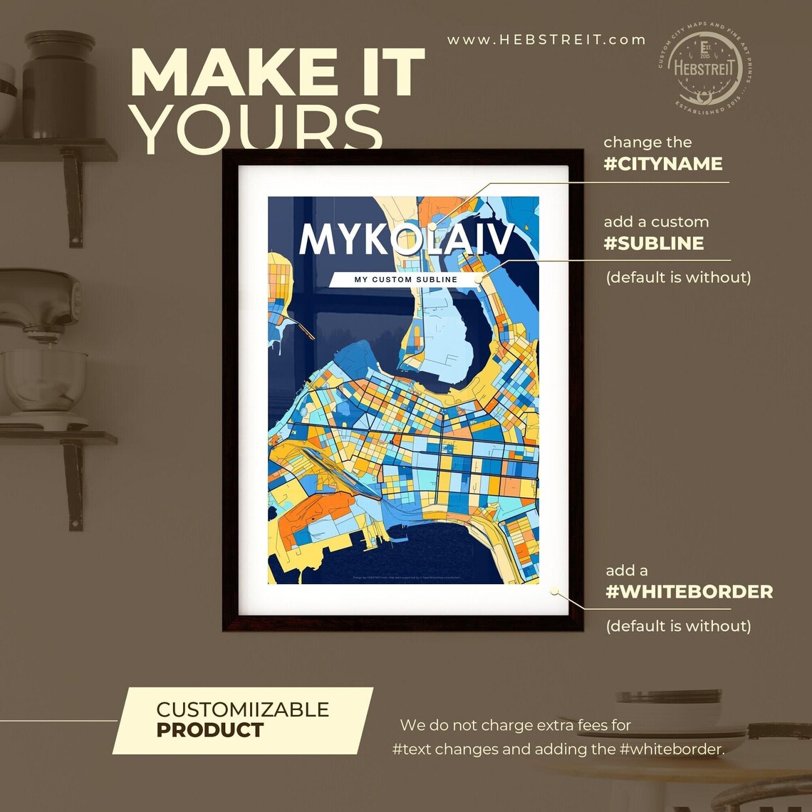 Mykolaiv Ukraine Vibrant Colorful Modern City Street Map Art Poster - Image 2