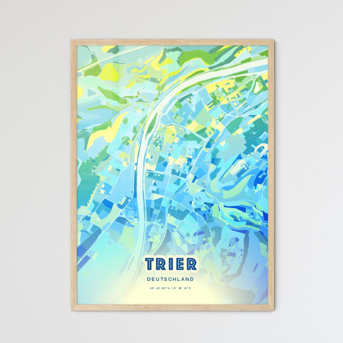 Trier Germany Customizable City Map Poster For Home Wall Decor