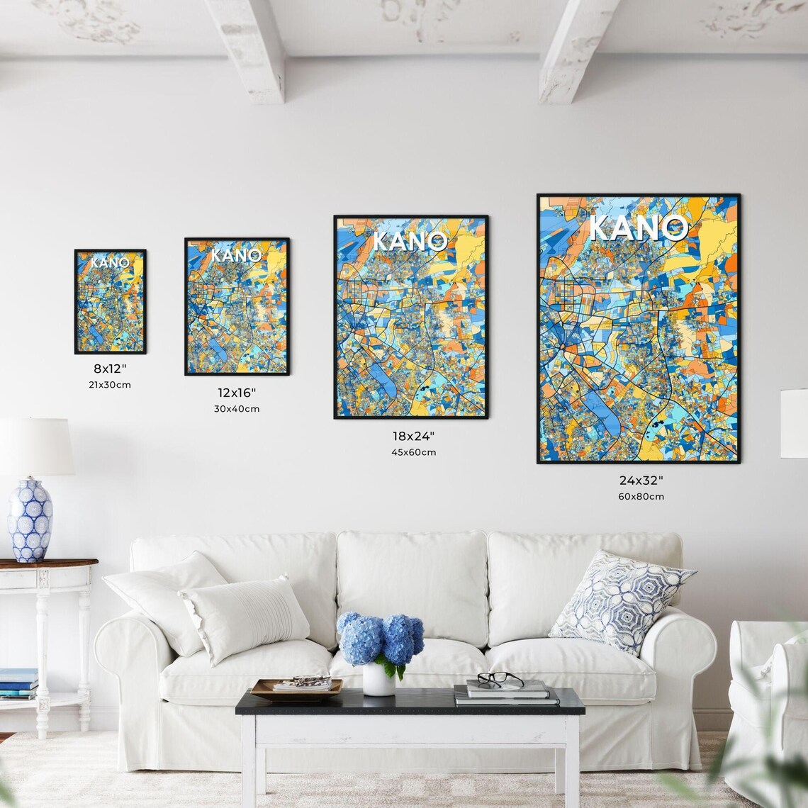Kano Nigeria Historic City Vibrant Modern Map Artwork Poster - Image 3