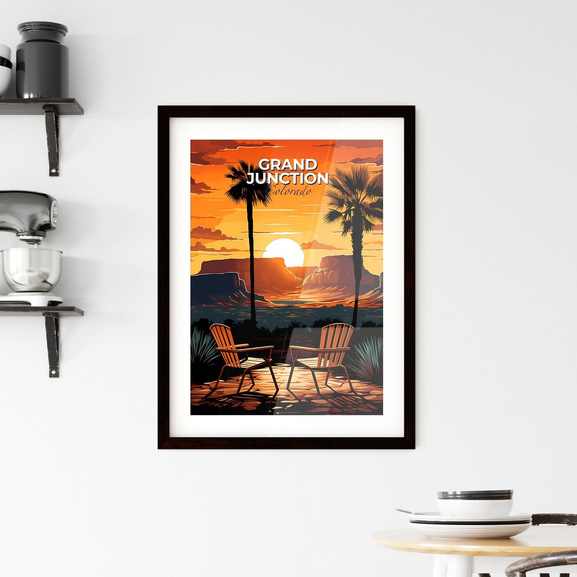 Vivid Grand Junction Colorado Desert Sunset Canyon Mesa Poster - Image 2