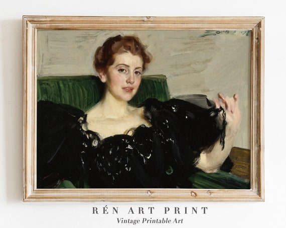 Victorian Woman Portrait Wall Art Print
