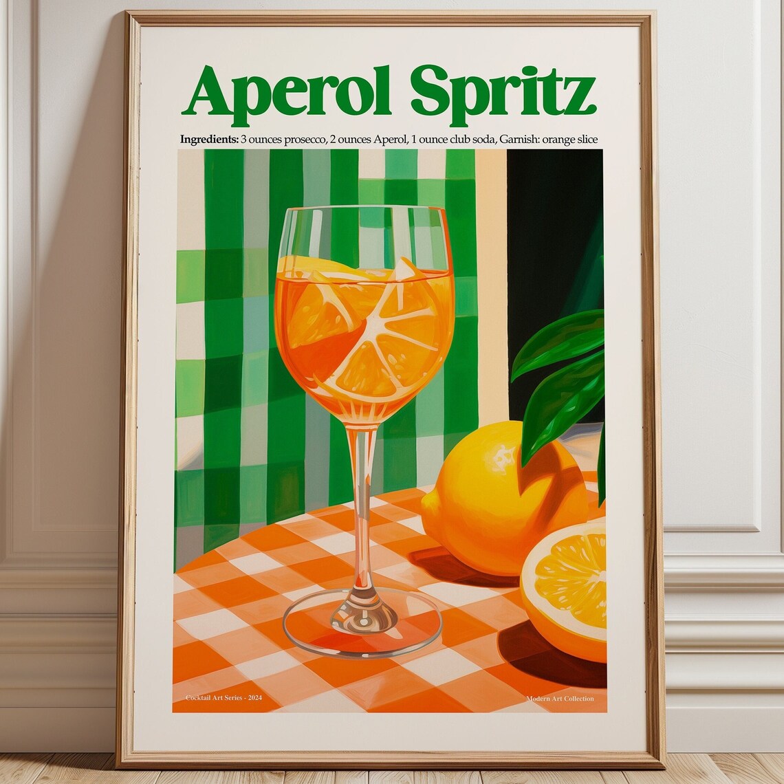 Aperol Spritz Cocktail Recipe Poster
