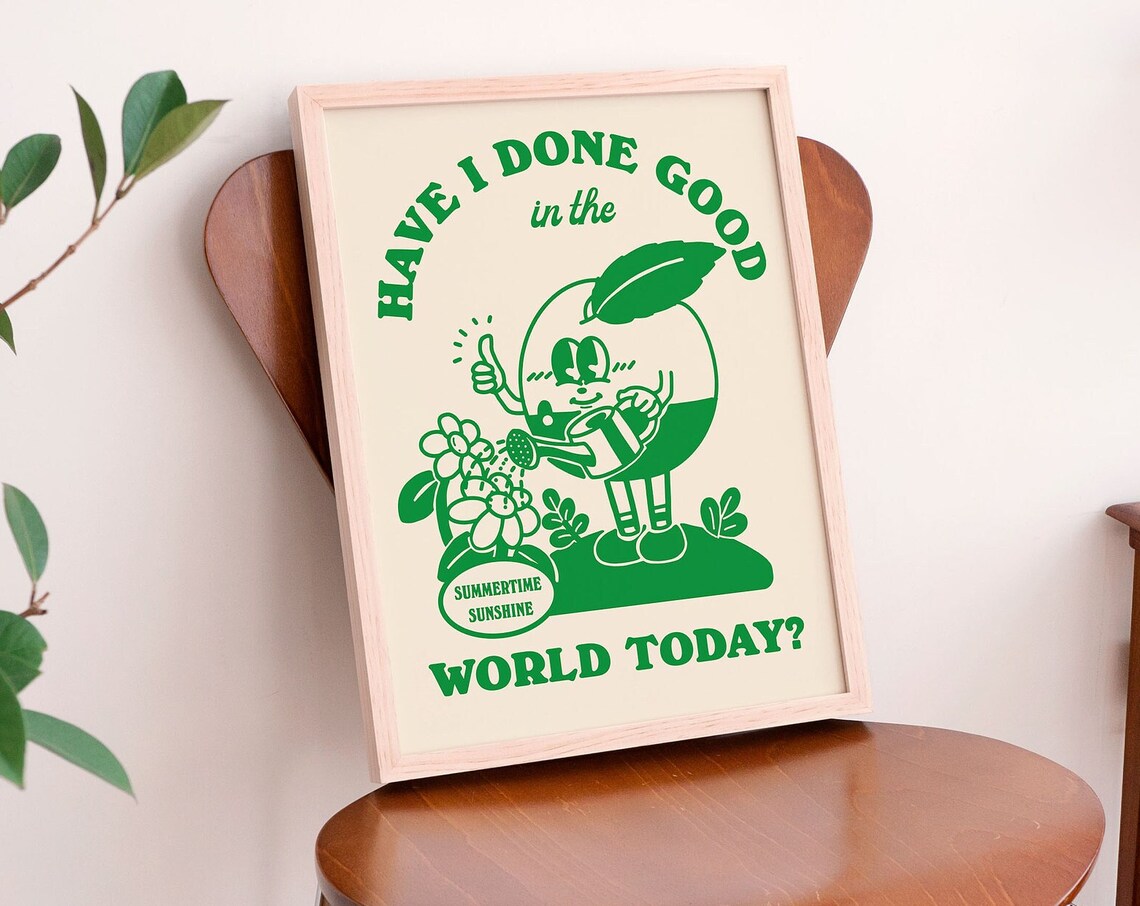 Retro Quote Art Print, Vintage 70s Wall Decor - Image 2