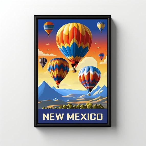 New Mexico State Vintage Poster New Mexico State Wall Art New Mexico State Retro