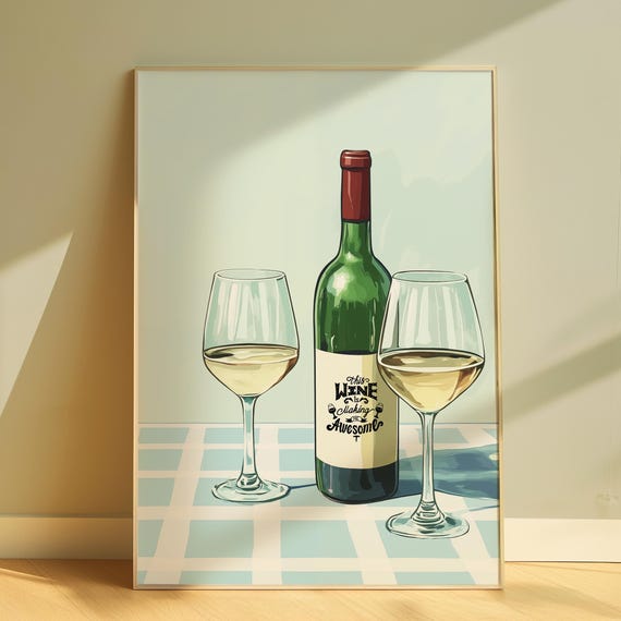Fun Wine Contemporary Travel Poster