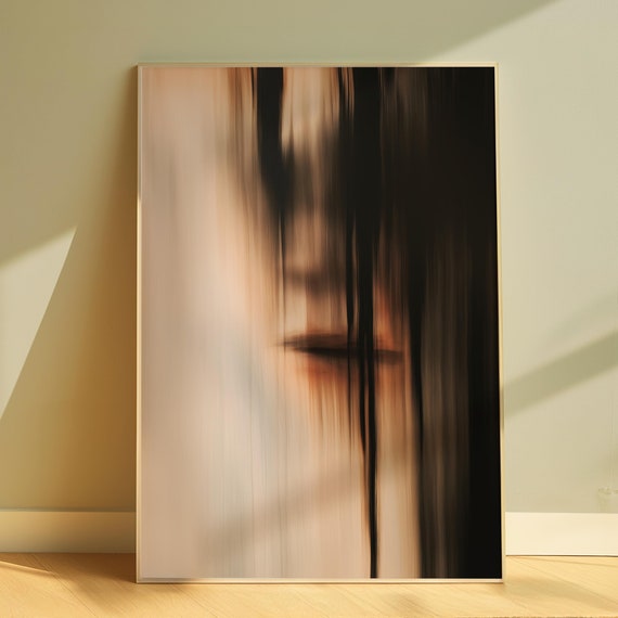 Abstract Ghostly Face, Surreal Gothic Art Print
